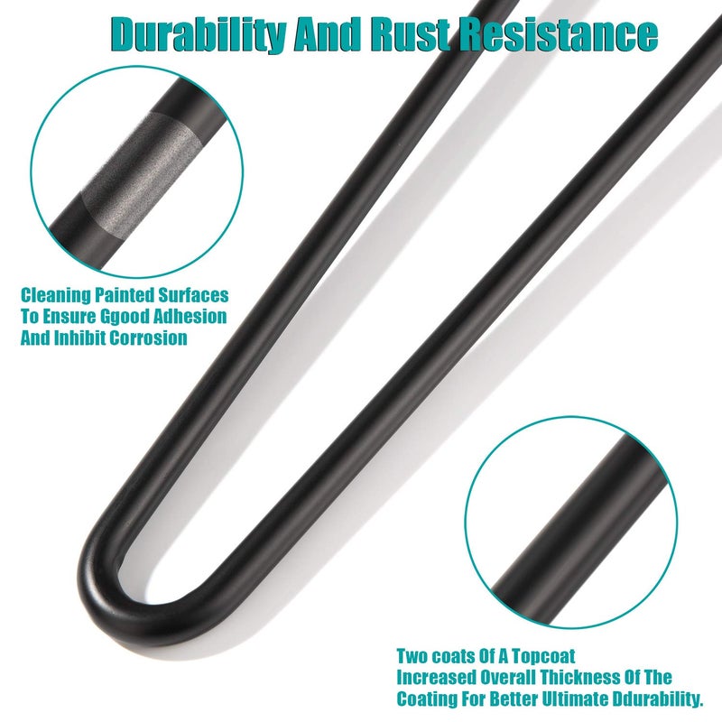 MSOBAIW 20 Inch Hairpin Legs, Tow Rod Iron Wire Metal Table Legs for Coffee and End Table, Bench, Chair, Stool, 3/8" Diameter Satin Black Mid Century Modern Style DIY Furniture - Image 3